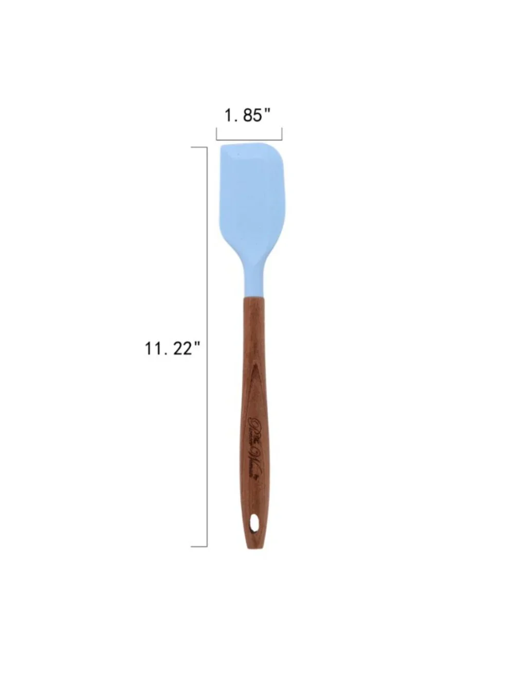 The Woman Pioneer Blue 10-Piece Silicone-Tipped Wood Handles Cooking Utensil